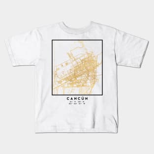 CANCUN MEXICO CITY STREET MAP ART Kids T-Shirt